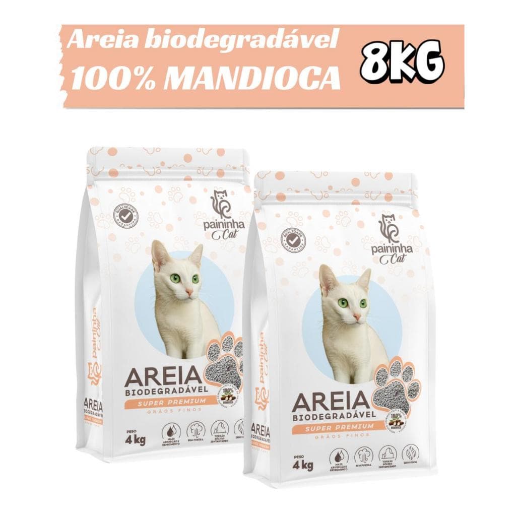 Kit 2 Areia Para Gato Biodegradável 100% Natural - Paininha Cat