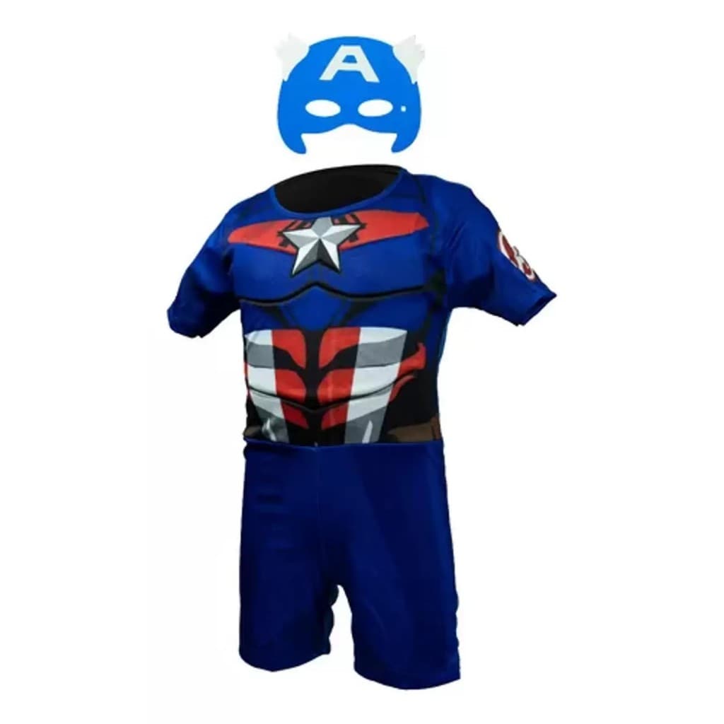 Fantasia para meninos Super heroi capitao america + mascara