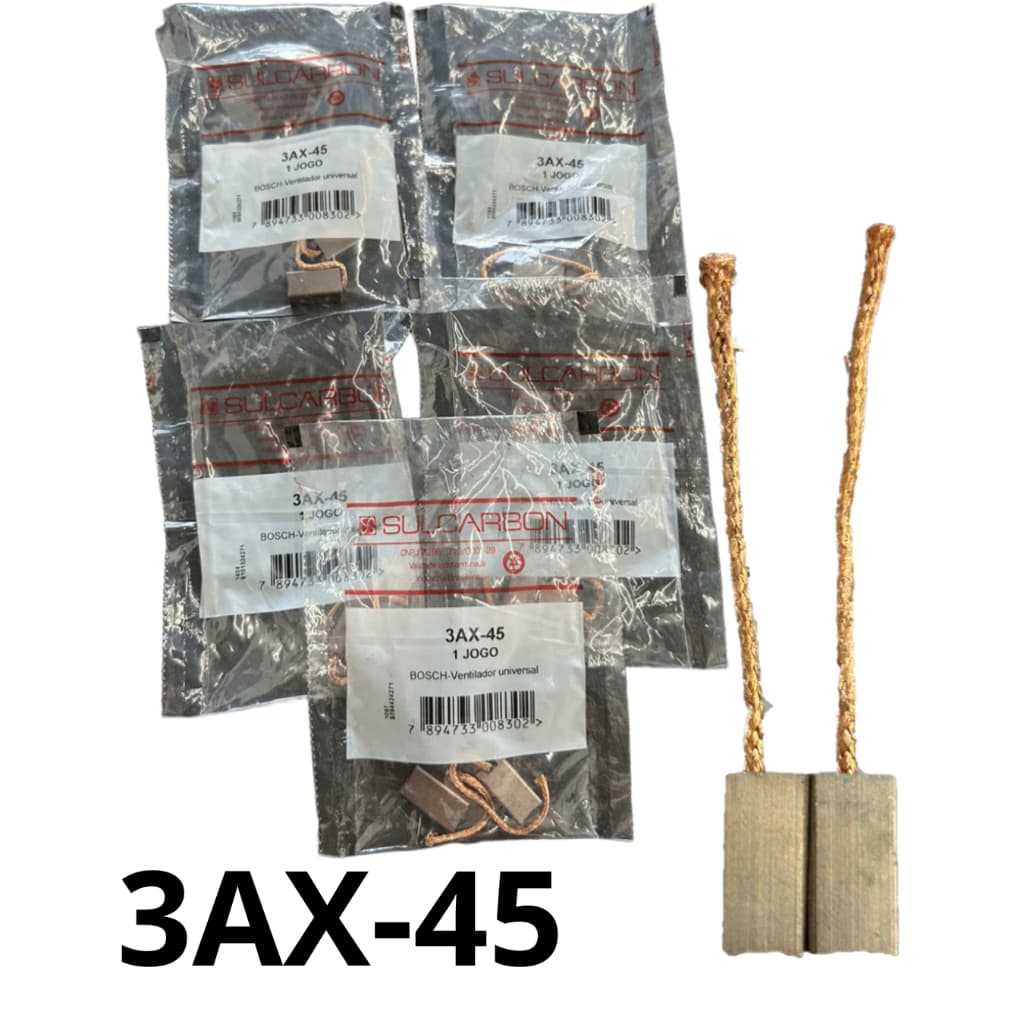Par De Escova Motor Do Ventilador 8x9x17mm 3AX-45 12V BOSCH - WAPSA Sulcarbon
