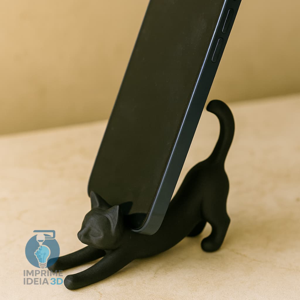 Suporte Celular Gatinho Fofo| Base para Celular | Organizador de Mesa REF:041