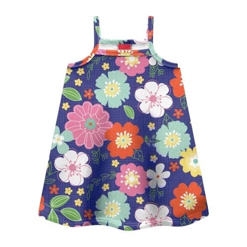 Vestido De Alcinhas Infantil Em Algodão Kyly