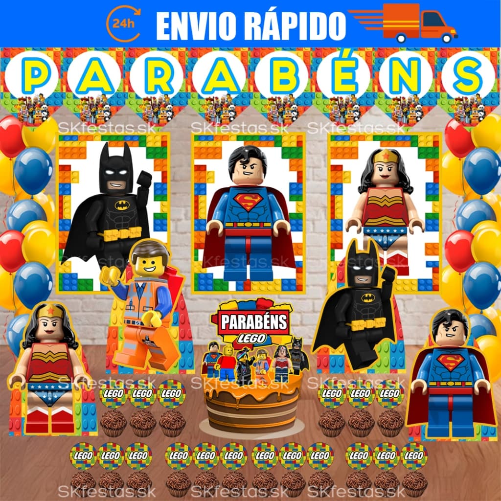 Kit festas Lego, Só um Bolinho decoração de festa, festa em casa, aniversário, Mêsversário