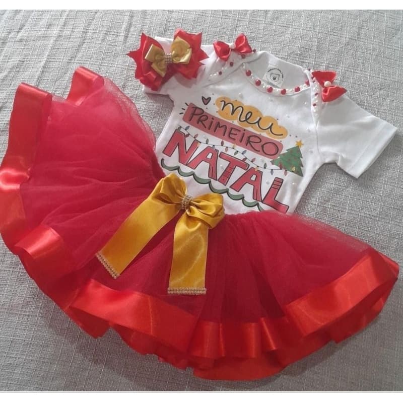 Meu Primeiro Natal Body, Conjunto Natálino bebê