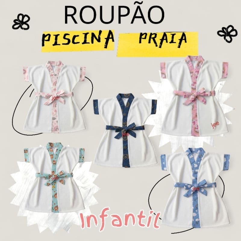 Roupão Infantil: PRAIA, PISCINA. Conforto e Bem-Estar para o Seu Bebê