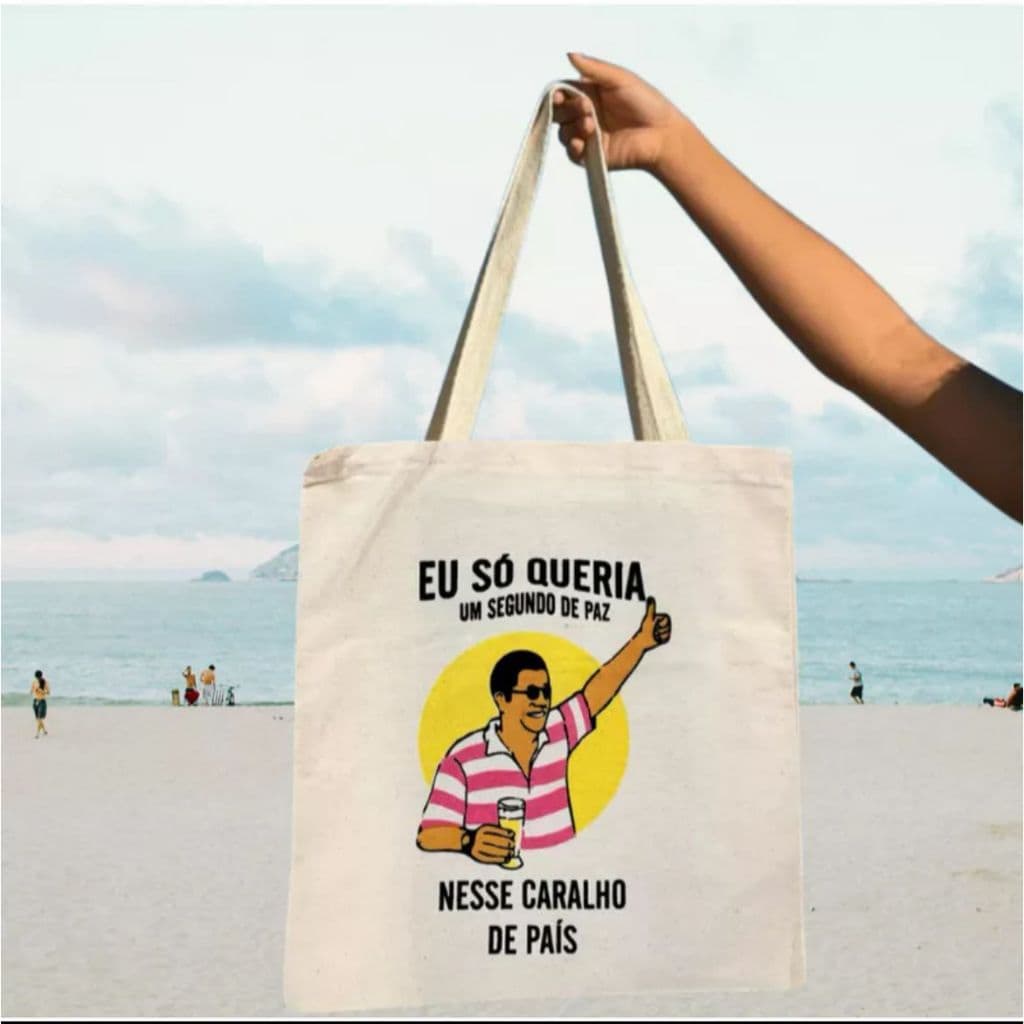 Bolsa Ecobag 100% algodão Eu só quero um pouco de paz
