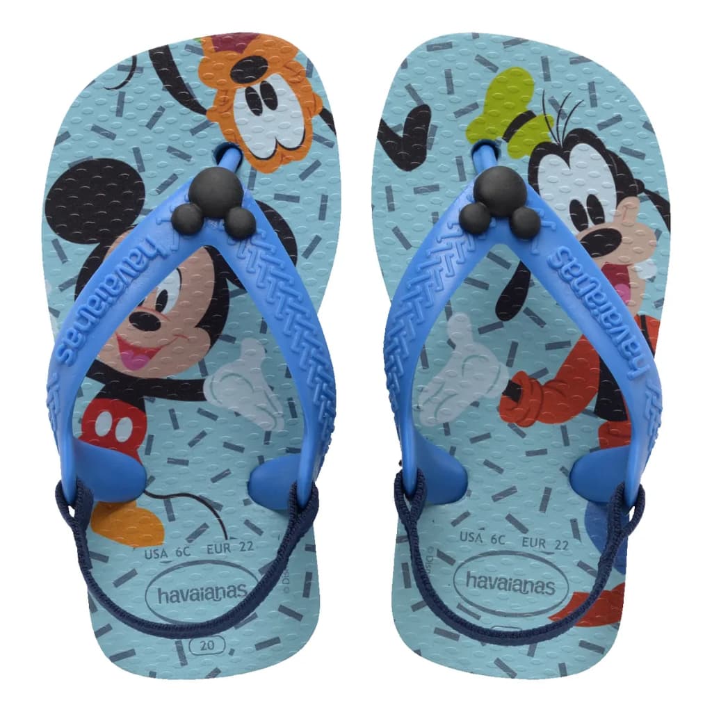 Chinelo Havaianas Original Baby Sandália Bebe Infantil Disney Mickey e Donald Com Elástico Tiras
