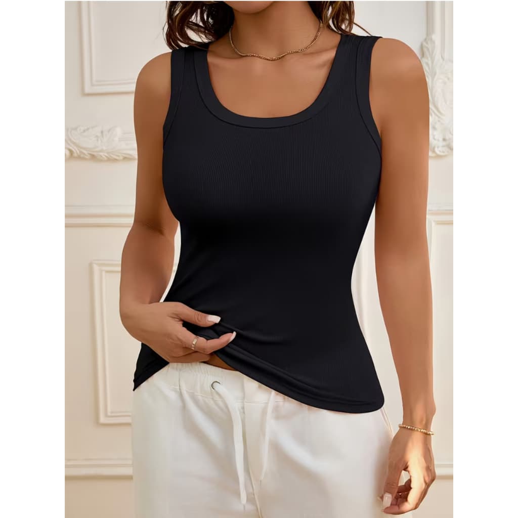Regata Canelada Feminina Premium – Básica, Justa ao Corpo, Super Confortável e Estilosa