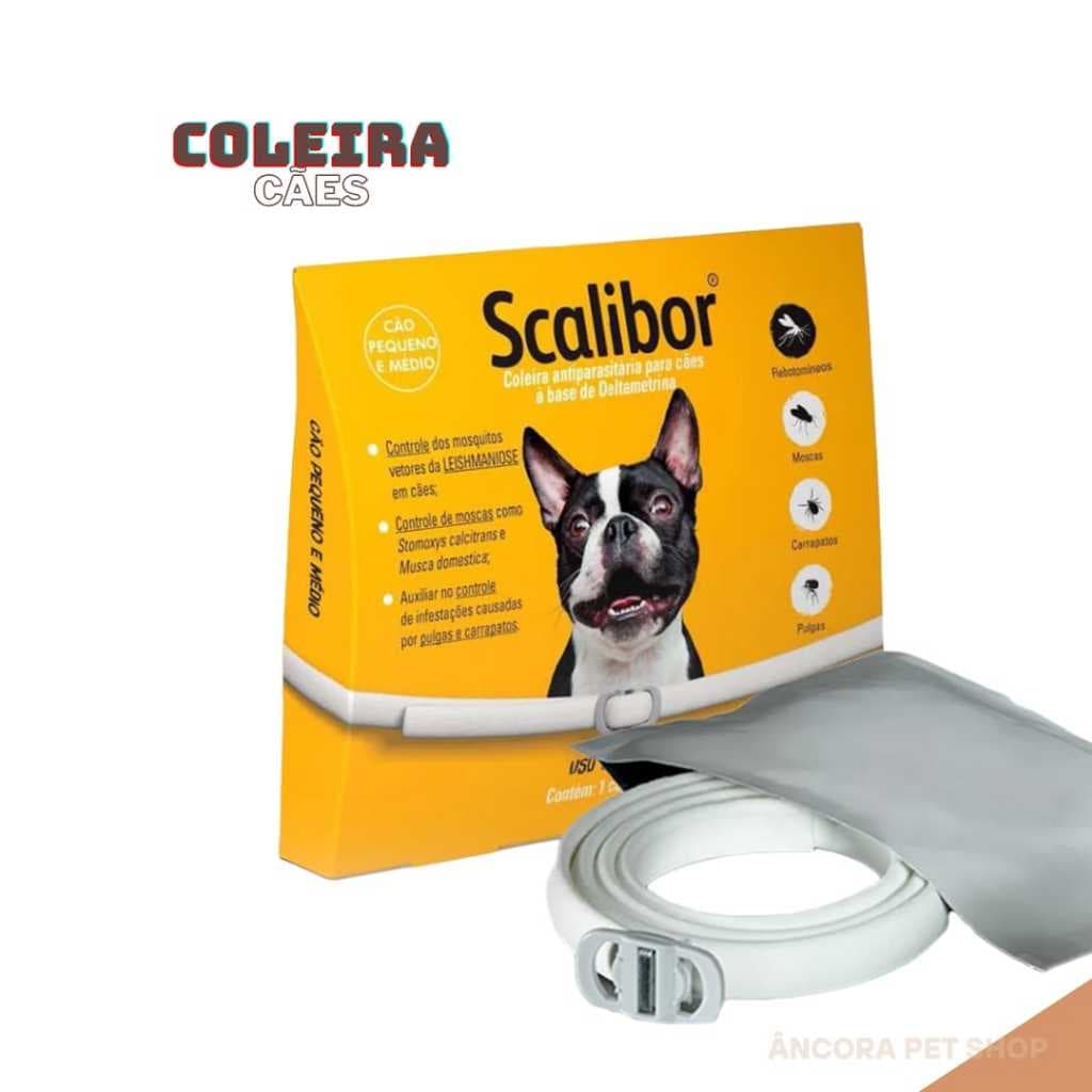 Coleira Antipulgas e Carrapatos Scalibor Cães Pequenos e Médios 48cm