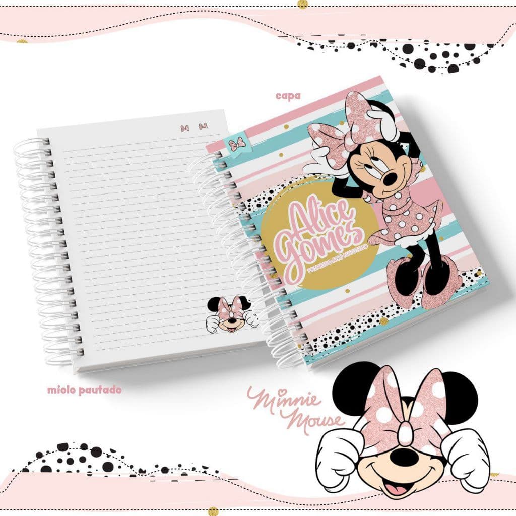 Caderno minnie rosa, minie, Minnie, caderno, caderno rosa