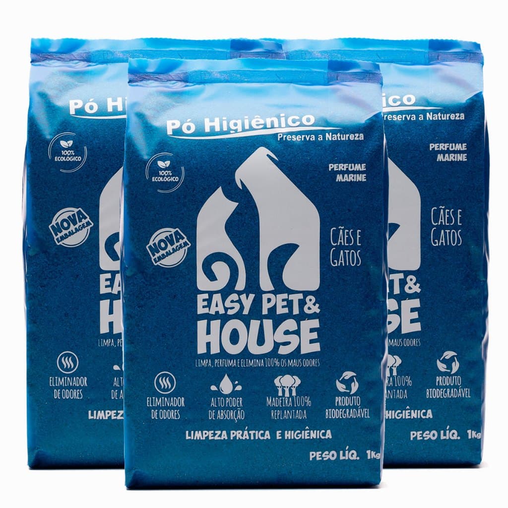Pó Higiênico Cães E Gatos | Seca Xixi | Elimina Odor - Marine