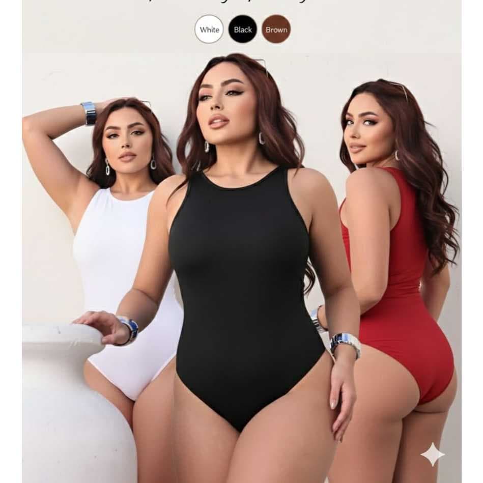 Kit 3 Body Feminino Suplex Lite Sem Bojo Cores Variadas