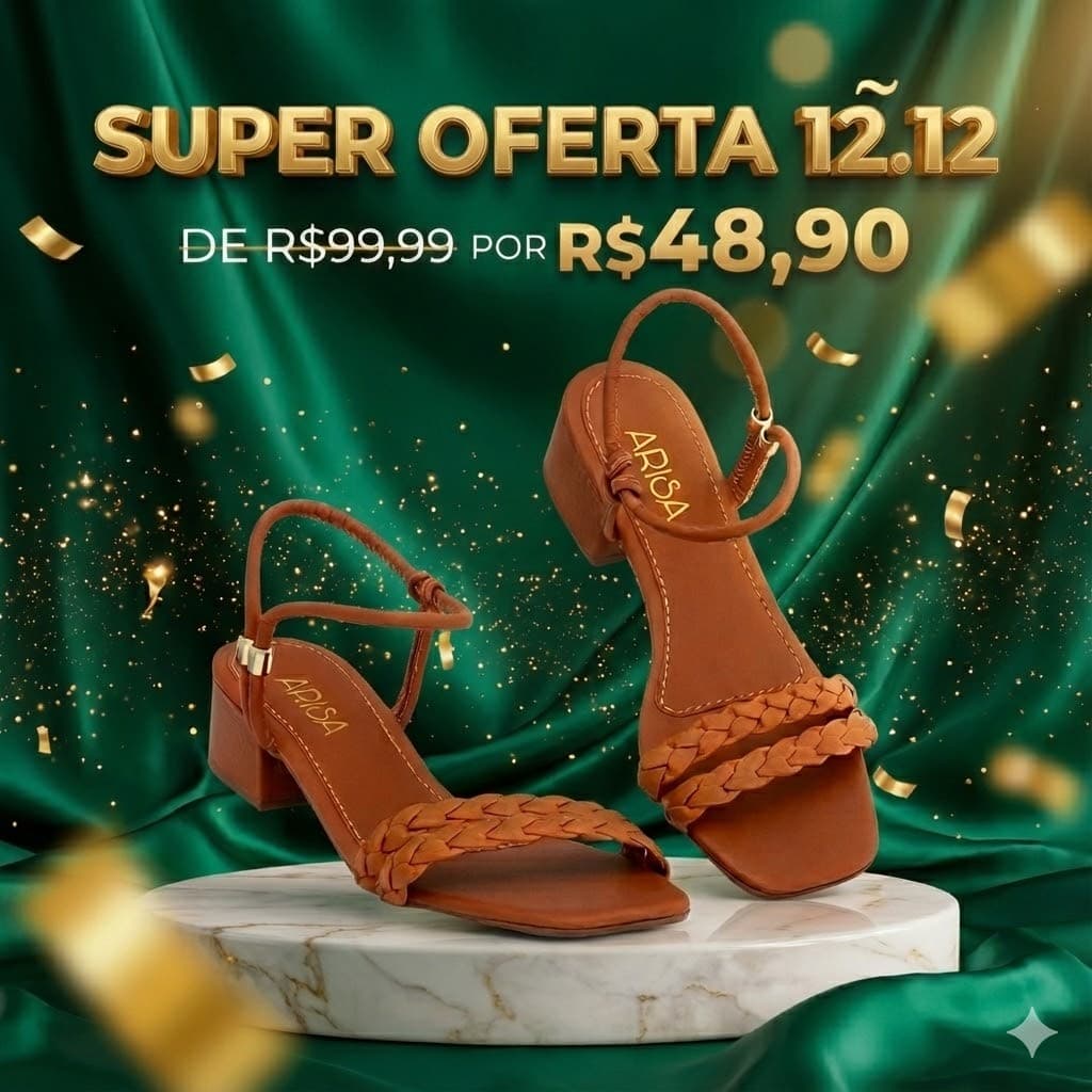 Sandalia de Saltinho Feminino com Salto Bloco Para Dia A Dia Confortável Ajustável Envio Imediato 2 tiras Super Oferta