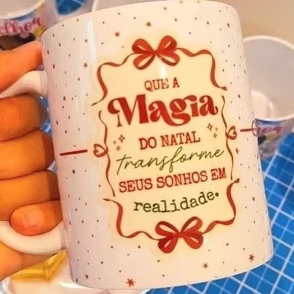 ENVIO IMEDIATO: Caneca de Natal/Presente de Natal/ Vai com caixa e laço/ Presente amigo secreto/ Caneca feliz natal