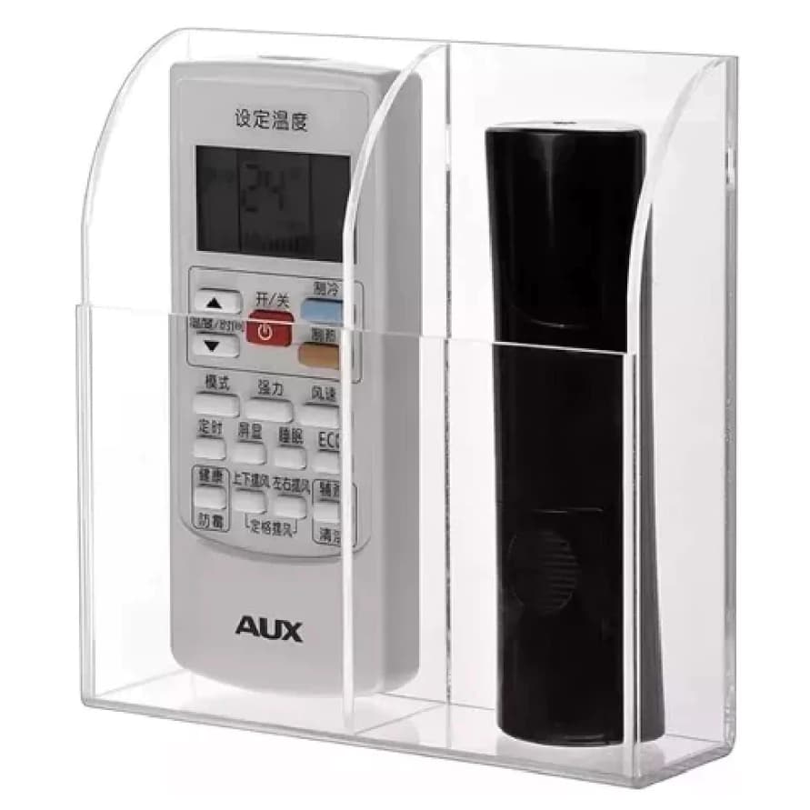 Porta Controle Duplo de Parede em Acrílico Ar Condicionado TV