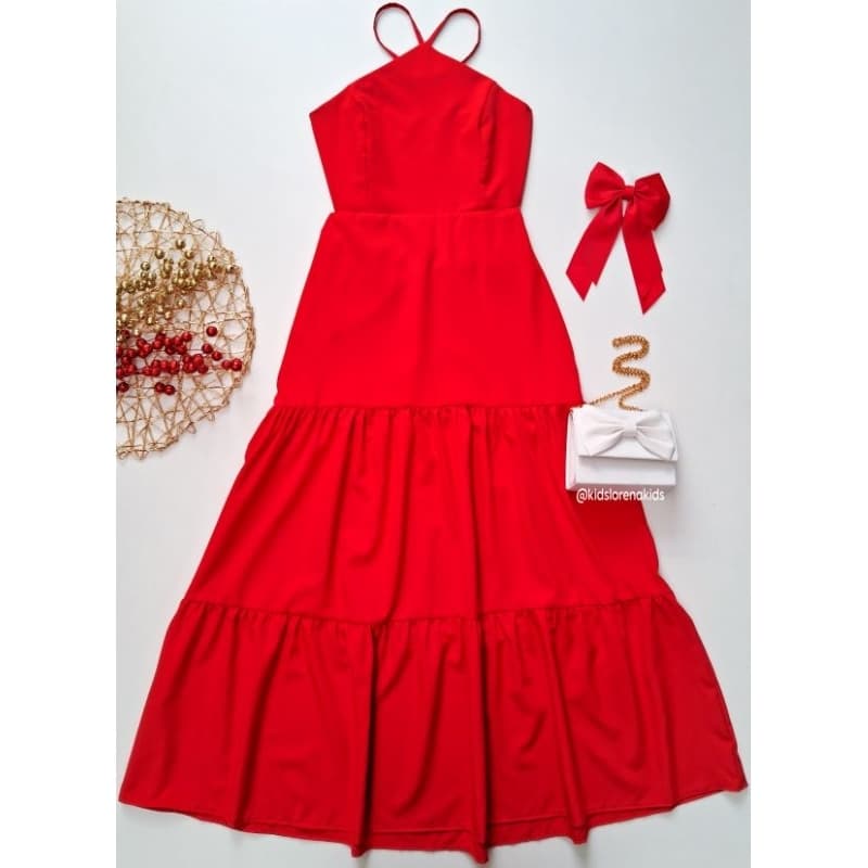 Vestido juvenil de natal look para meninas natal vestido longo juvenil
