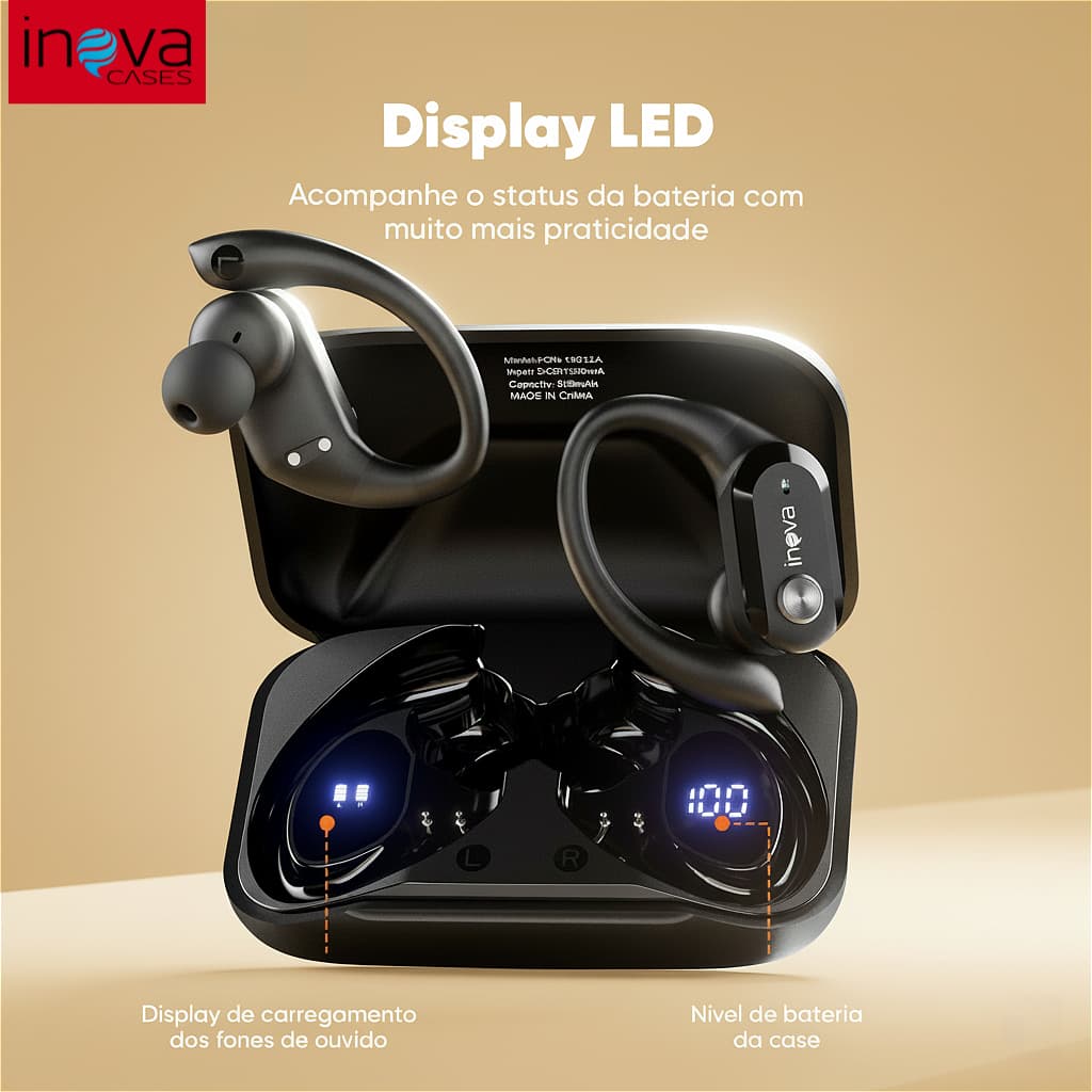 INOVA Fones De Ouvido Sem Fio Pendurados Sem Fio Mini Bluetooth Handsfree Estéreo À Prova Dwaterproof Água Com Microfone