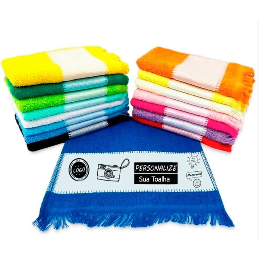 KIT com 15 tolhas Toalha de mão personalizada