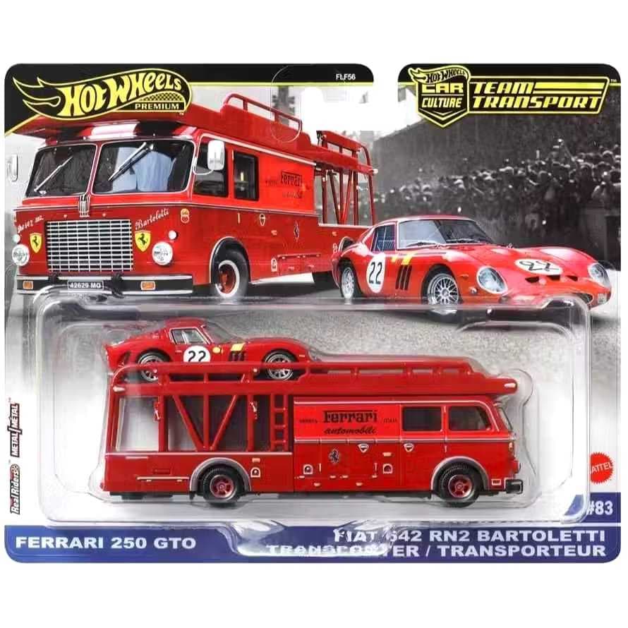 🔥 Team Transport Ferrari - Hot Wheels Premium Car Culture – Ferrari 250 GTO + Fiat 642 RN2 Bartoletti 🔥