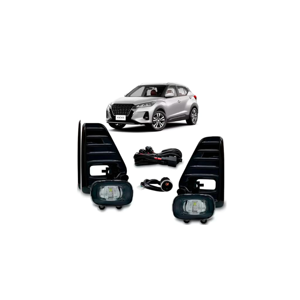 Kit Farol Milha Neblina Nissan Kicks 2021 2022 2023 2024 Led