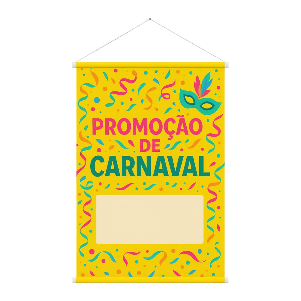 Banner Arte Pronta Promoção de Carnaval Bloquinho 80x60