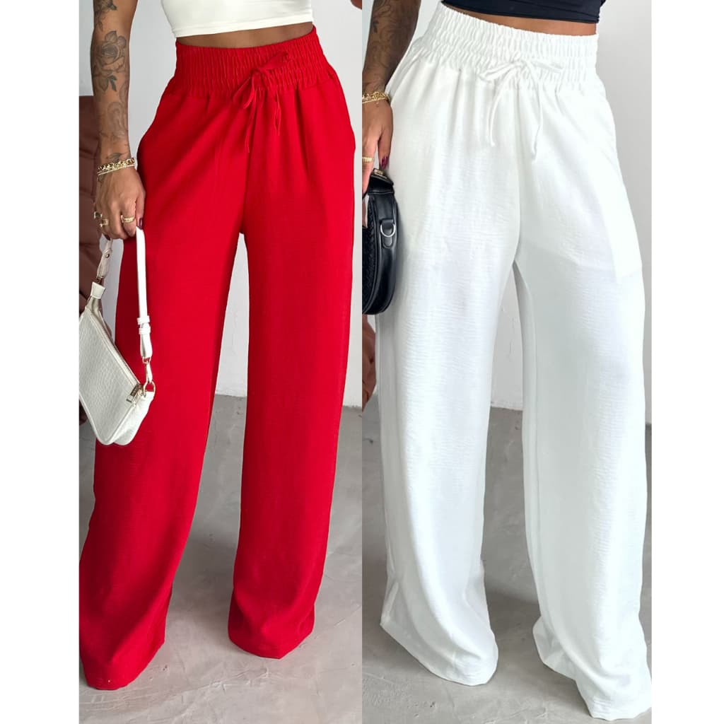 KIT 2 Unidades Pantalona Moda Feminina Plusize Especial Final de Ano Preço Promocional Limitado Basica