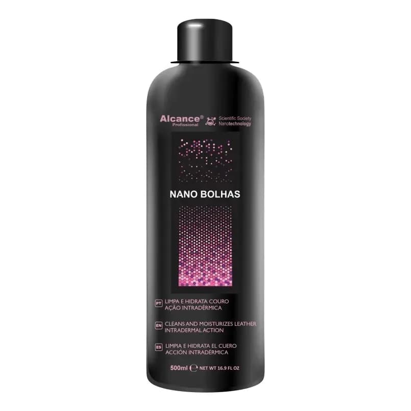 Nano Bolhas 500ml Alcance Profissional – Limpa e Hidrata Couro Acabamento Acetinado
