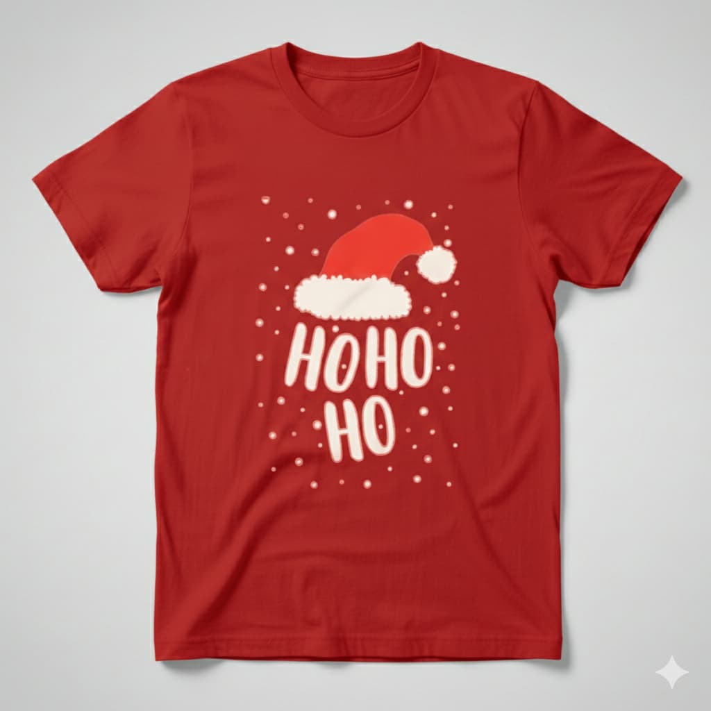 CAMISETA NATALINA PAPAI NOEL HOHOHO | ESTAMPA PREMIUM | BRASILEIRA | 100% ALGODÃO