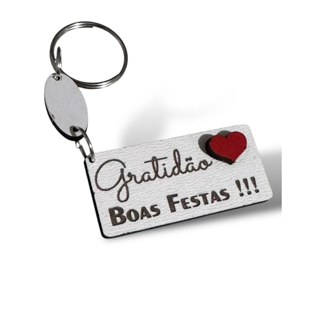 50 Chaveiros Mdf Tema Gratidão Boas Festas Mimos Fim De Ano