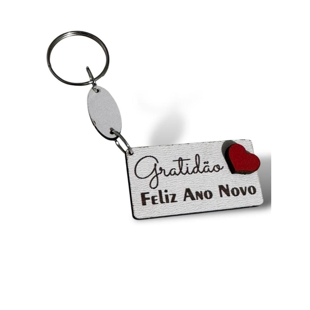 50 Chaveiros Mdf Tema Gratidão Ano Novo Mimos Fim De Ano