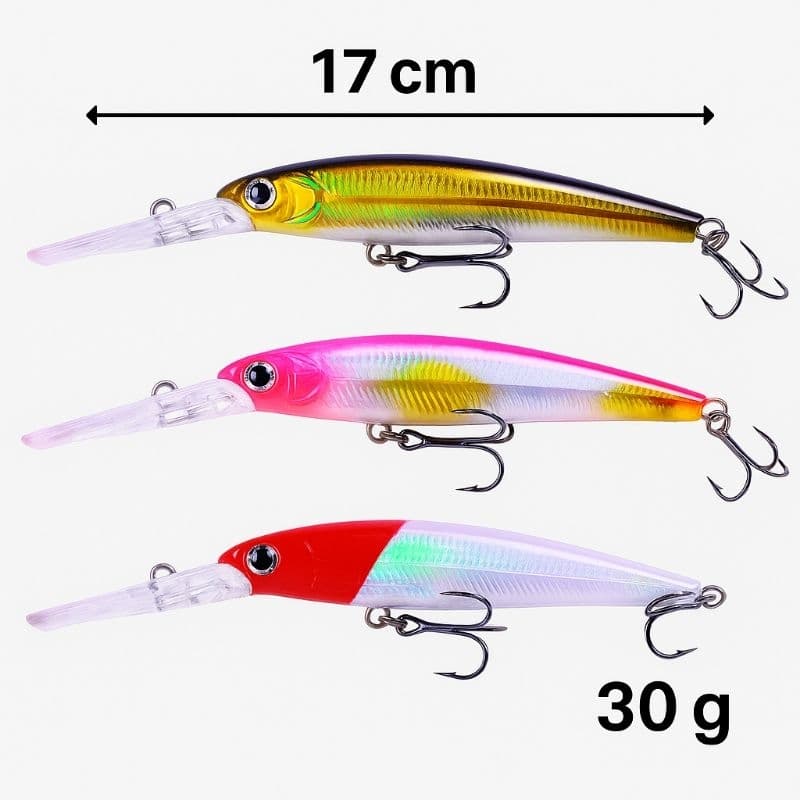Iscas Artificiais de Fundo 17 cm/ 30 gs, Pesca, tucunaré, robalos,