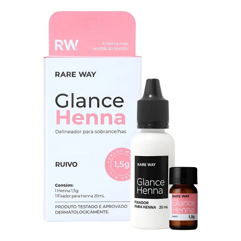 Henna Glance Delineador Sobrancelhas E Fixador Rare Way 1,5g