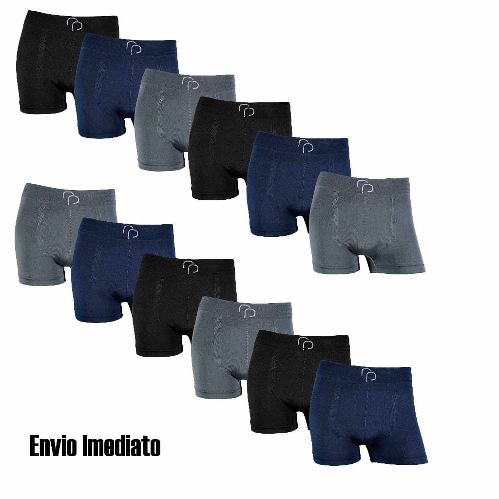 Kit 6 ou 12 cuecas boxer Rafa Parize Originais Microfibra confortáveis