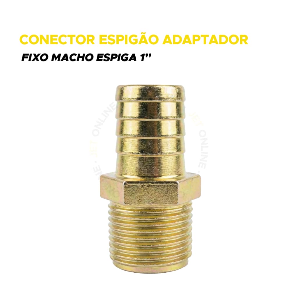 Espigão Bico Adaptador 1 Macho Gás Encanado Forno Fogão Fixo ZAMAC Rosca 1