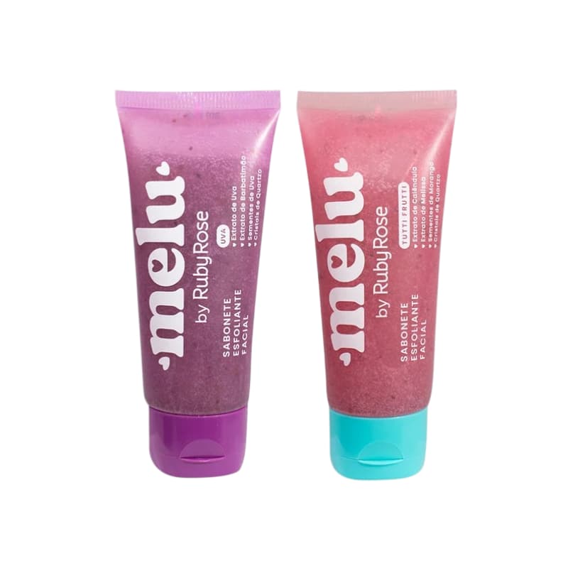 Melu Ruby Rose Sabonete Esfoliante Facial Tutti Frutti Uva 75g