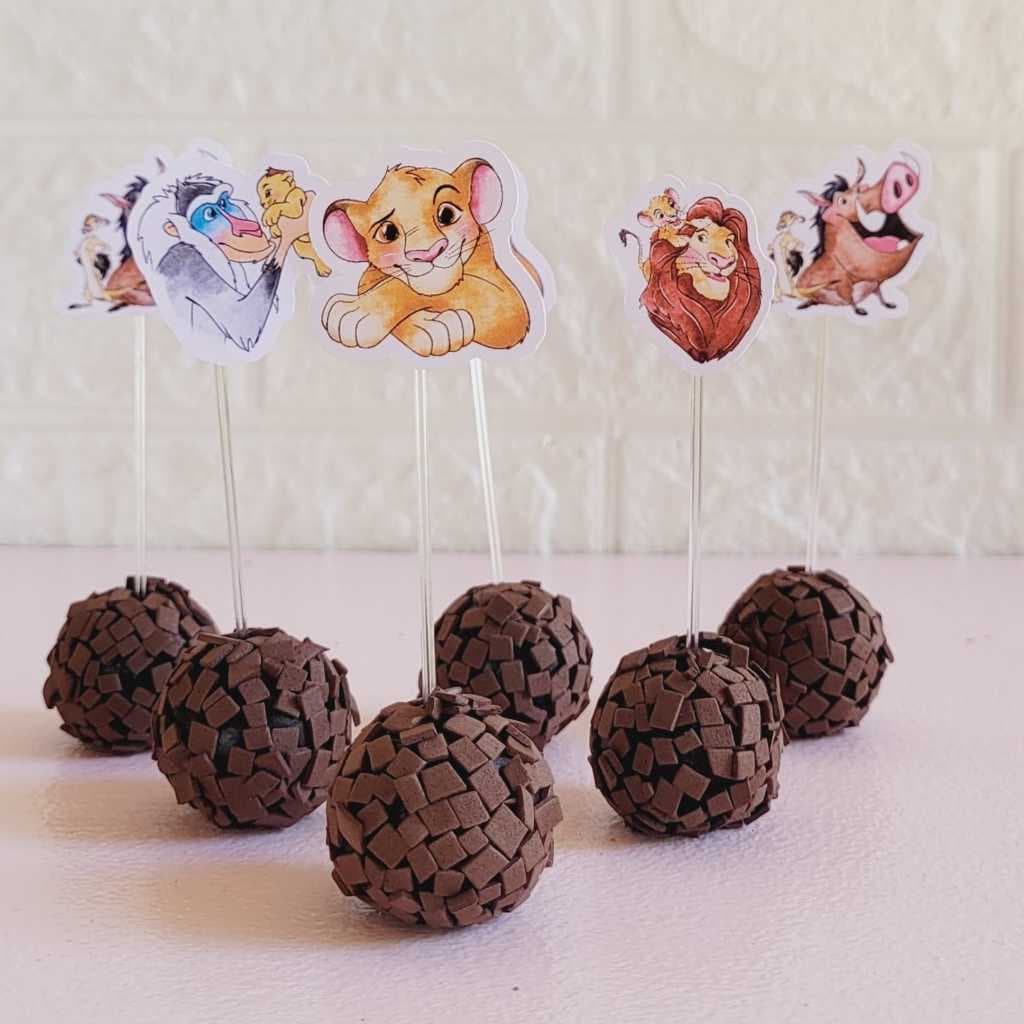 Topper  Tags Para docinho Rei Leão Aquarela Lembrancinhas Festa Infantil Personalizados.