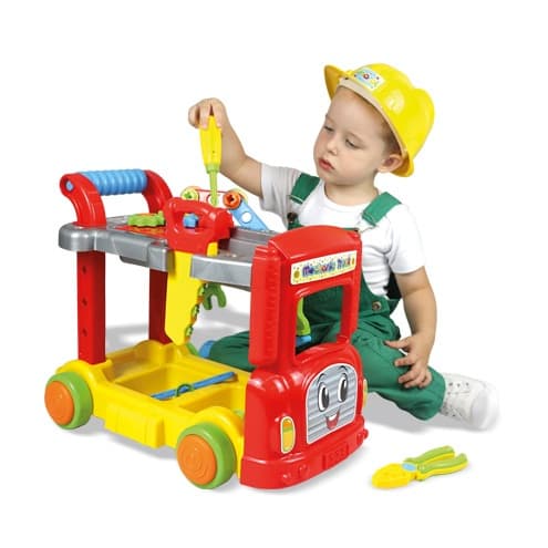 Carrinho Infantil de Ferramentas Mechanic Truck Com Capacete e Varios Acessórios 35 PCS Maral