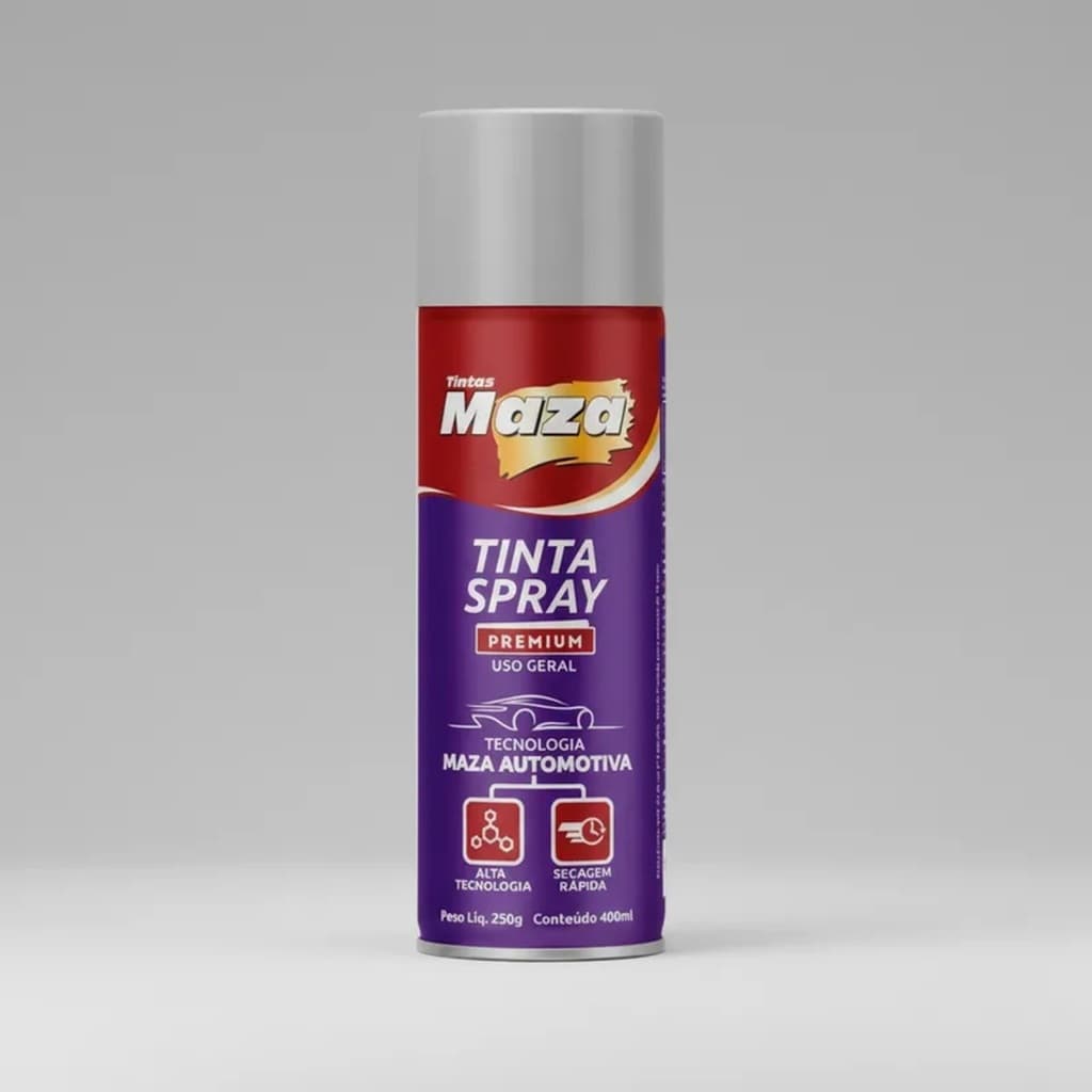 Tinta Spray Alumínio para Rodas Maza Premium Secagem Rápida