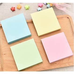 Bloco de Notas Adesivas 3x3,6 cm Blocos em Cores Pastel com 100 Folhas Cada