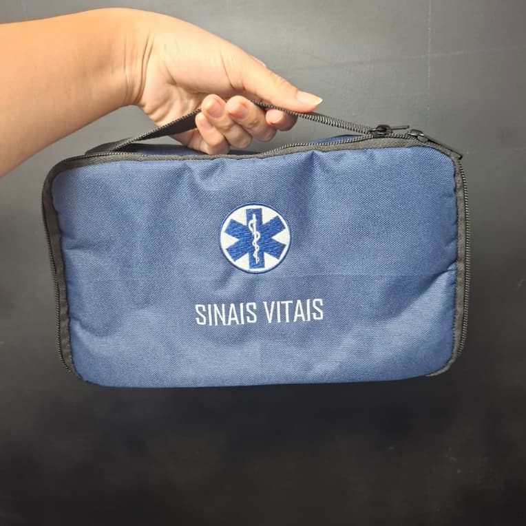 BOLSA DE SINAIS VITAIS PROFISSIONAL - COM LOGO CRUZ DA VIDA EM BORDADO