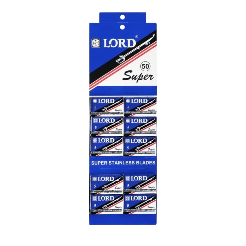 Lâmina Para Barbear Inteira Lord Aço Inox Super C/50 Unidades