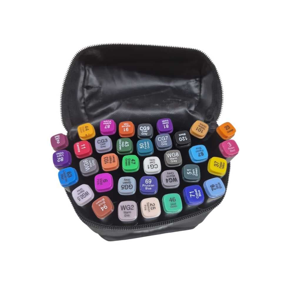 Kit 36 Cores Canetas Marcador Canetinha Ponta Dupla - Touch