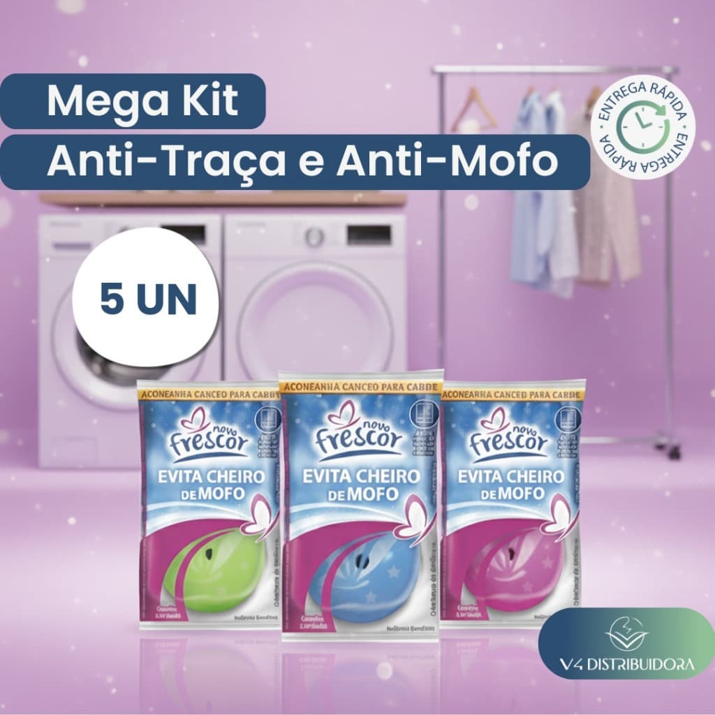 Kit 5 Antimofo Para Guarda Roupa Sachê Evita Mofo Perfumado Anti Traça Desumidificador De Armário Com Gancho