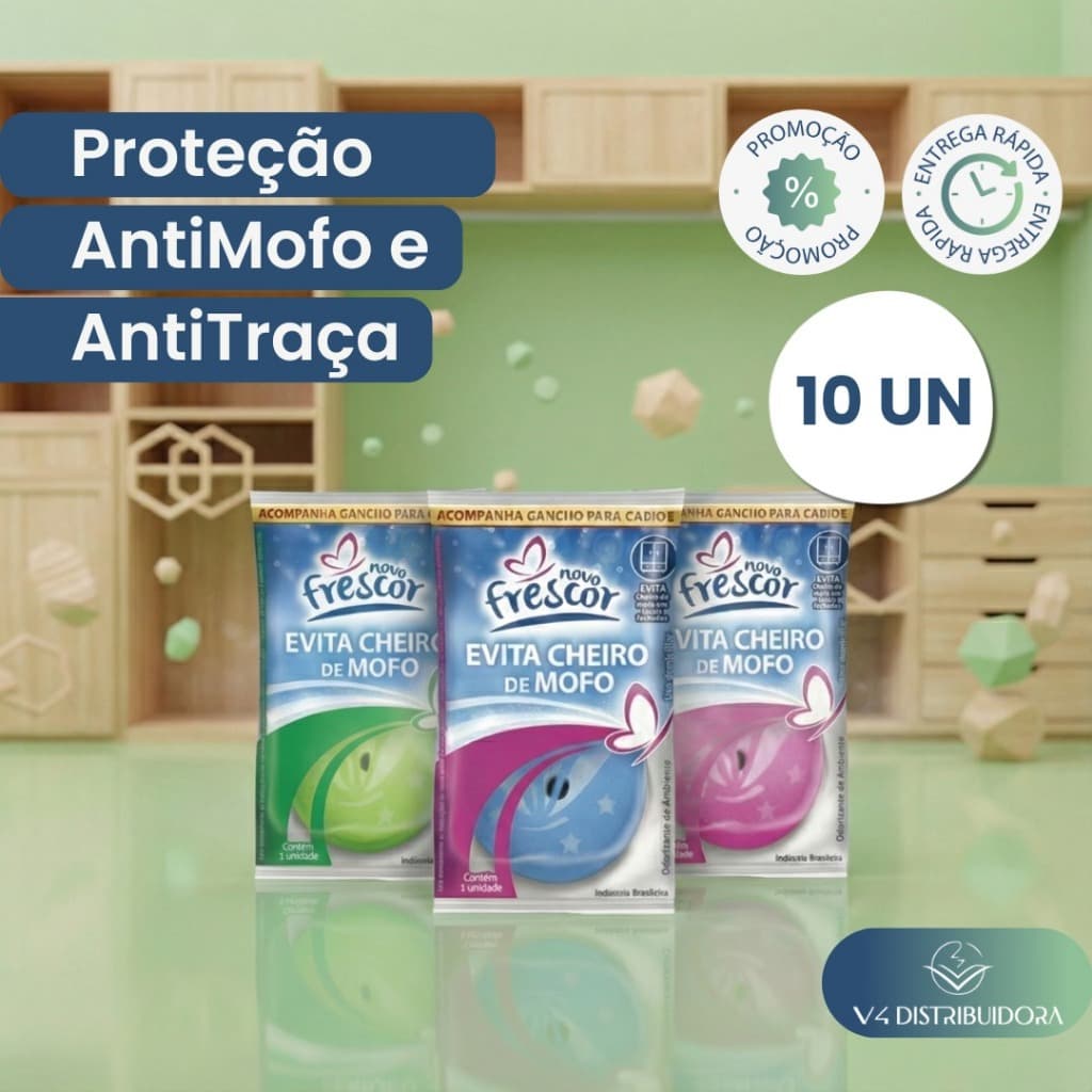 Kit 10 Antimofo Para Guarda Roupa Sachê Evita Mofo Perfumado Anti Traça Desumidificador De Armário Com Gancho