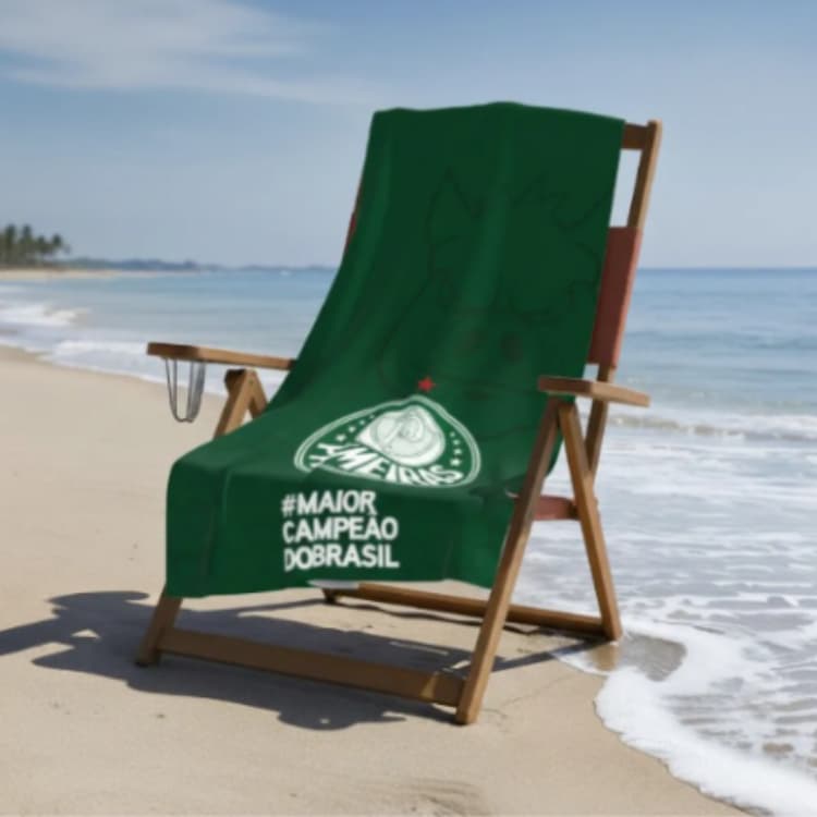 Toalha De Banho Palmeiras Aveludada Estampada Time De Futebol Verdão Lepper