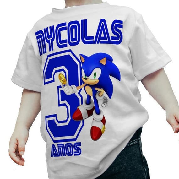 Camiseta Camisa Infantil Sonic Relâmpago Filme Geek Nome #2