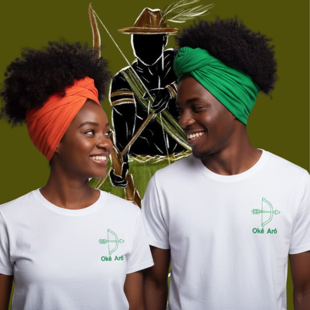 CAMISETA RELIGIOSA CANDOMBLÉ OXÓSSI OKE ARO - 100% ALGODÃO - PREMIUM - ENTREGA RÁPIDA