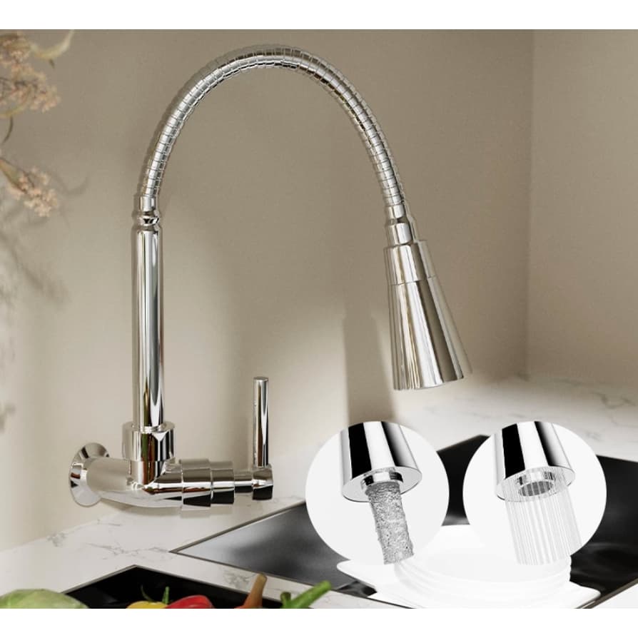 Torneira Gourmet Cozinha para Bancada e Parede de Cozinha com Chuveiro Flexível 360° SLD-K30