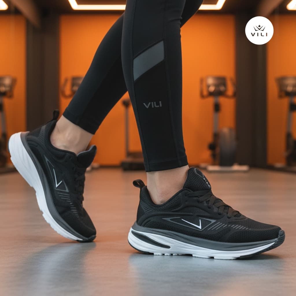 Tênis Feminino Vili Fusion Esportivo Masculino Academia 232G Preto