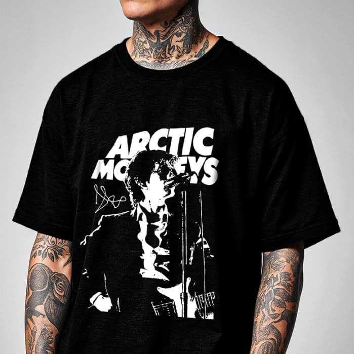 Camiseta ARCTIC MONKEYS Streetwear 100% Algodão Alex Turner Unissex Camisa Premium