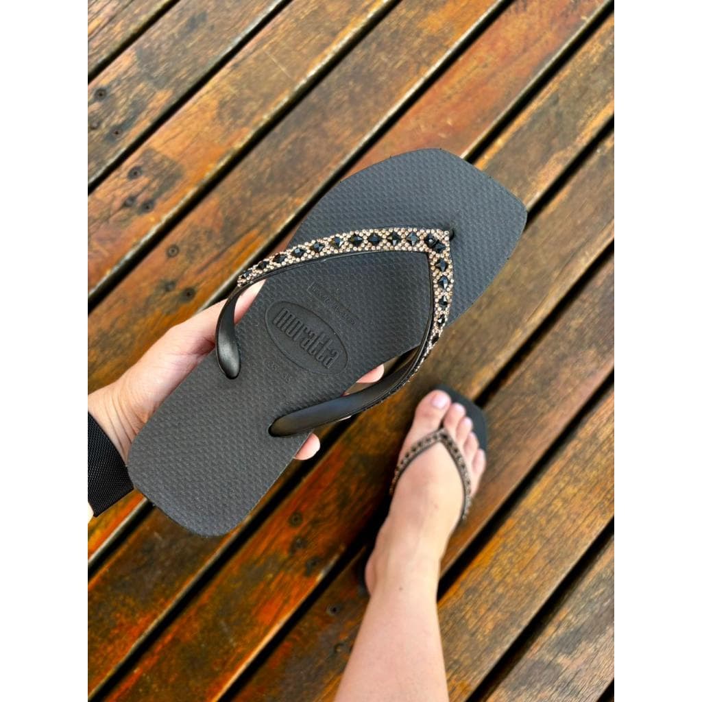 Chinelo Feminino Colors Com Strass Lumix Design Brilhante